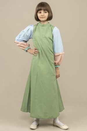 Girls Dress Long Light Casual - Green | فساتين بنات
