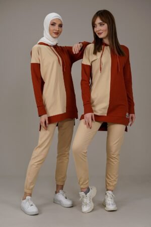 Ladies Tracksuit 2pcs Hooded | Tile
