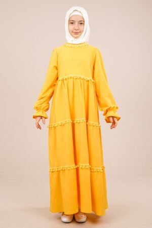 Mustard Girls Dress: Perfect for Spring & Summer | فساتين بنات