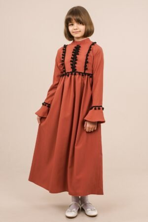 Practical Dried Rose Young Girls Dress for Spring & Summer | فساتين بنات