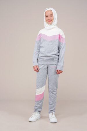 Young Girls Tracksuit 2Pcs Set | Pink | فساتین بنات