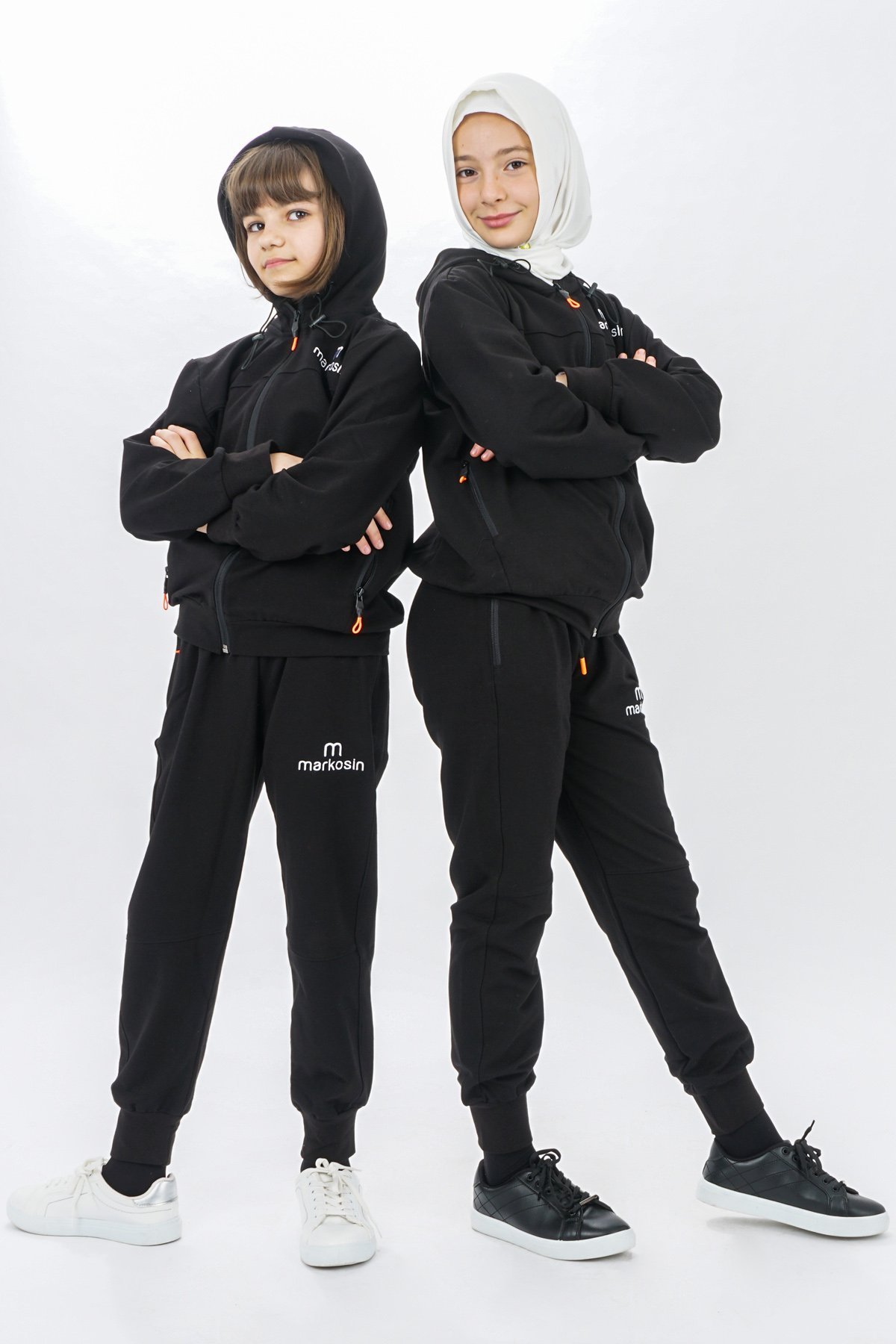 Unisex Zippered Girls Tracksuit Set Long Sleeves - Image 9