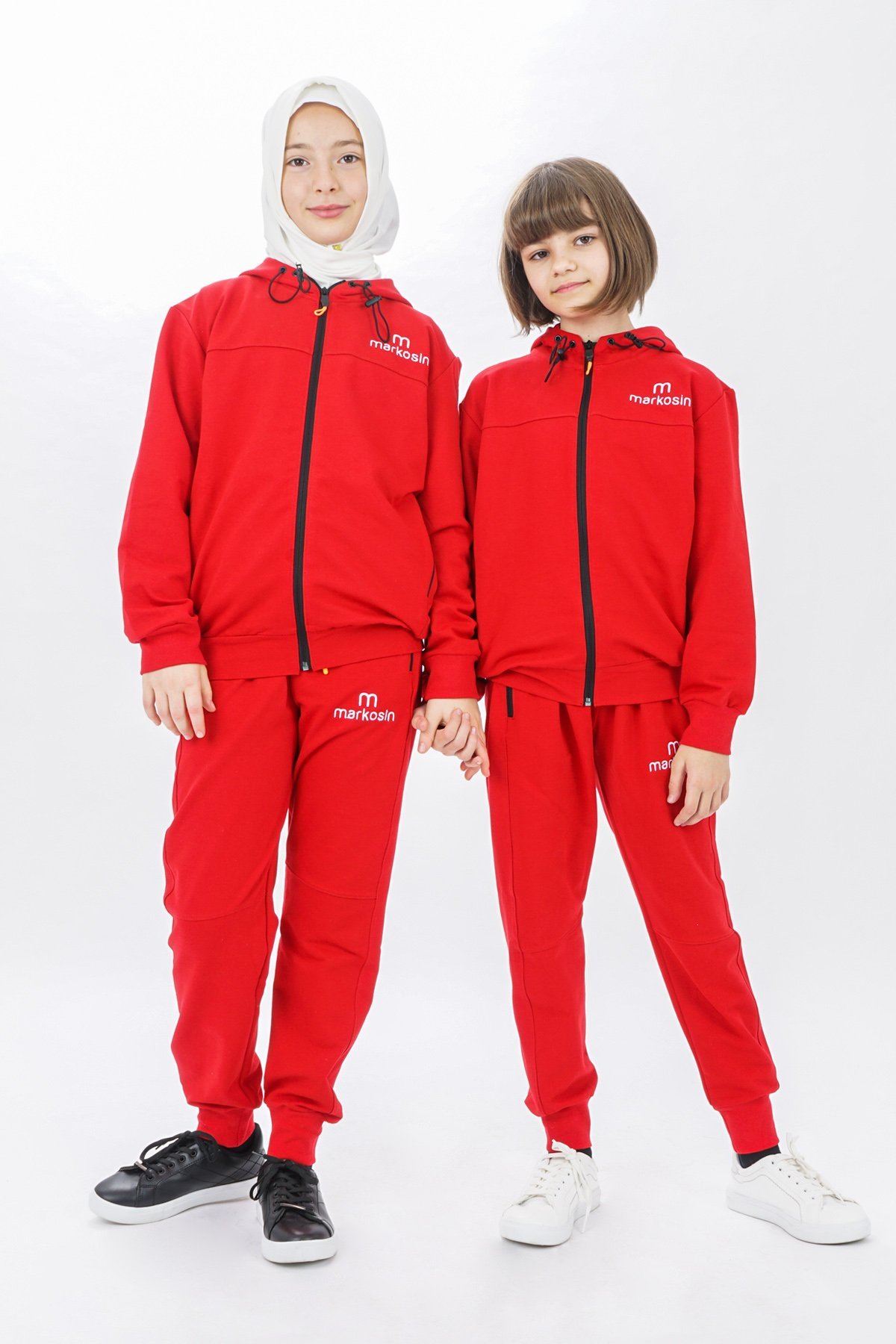 Unisex Zippered Girls Tracksuit Set Long Sleeves - Image 9
