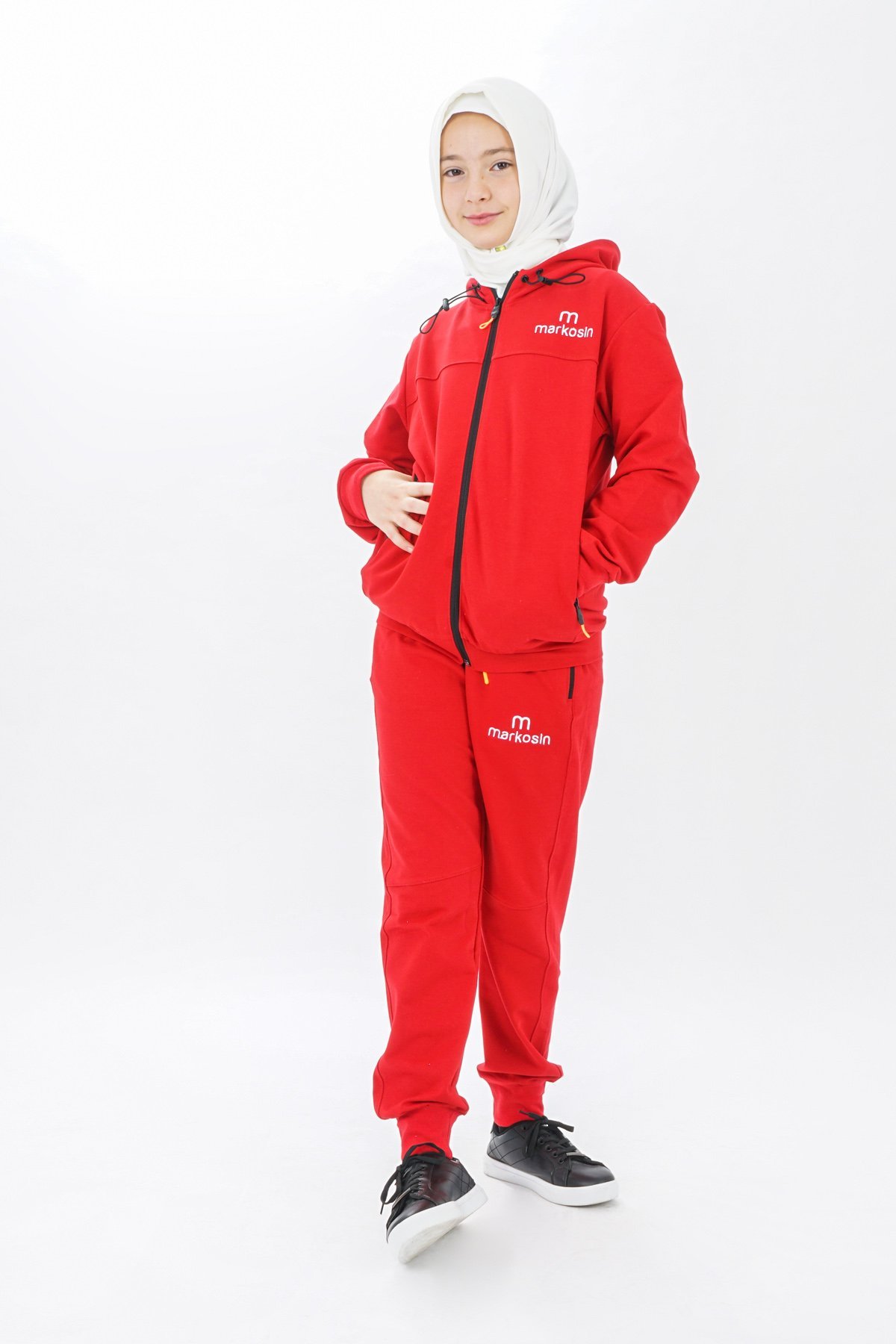Unisex Zippered Girls Tracksuit Set Long Sleeves - Image 3