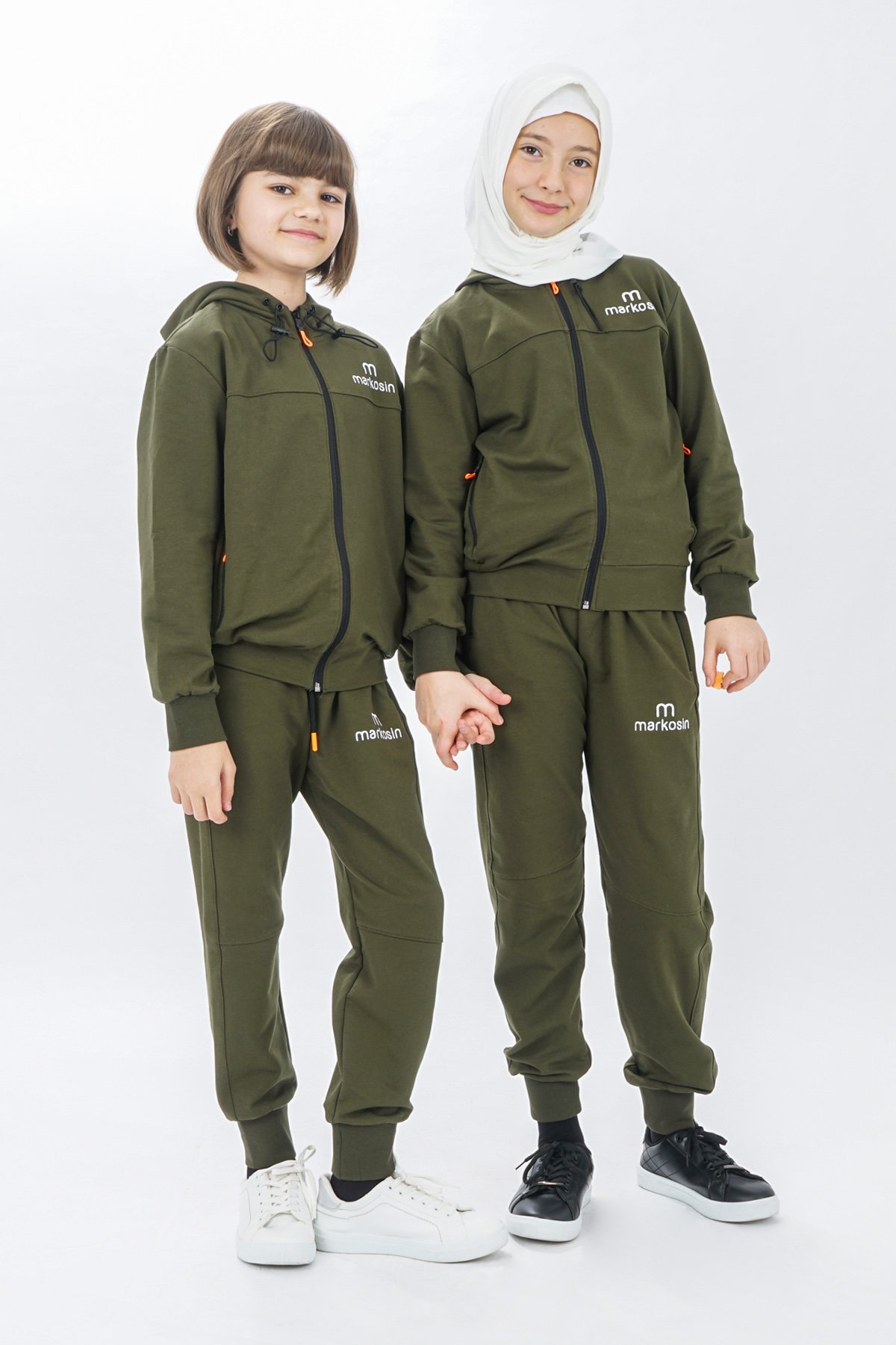 Unisex Zippered Girls Tracksuit Set Long Sleeves - Image 8