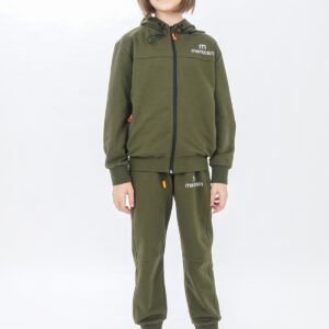 Unisex Zippered Girls Tracksuit Set Long Sleeves