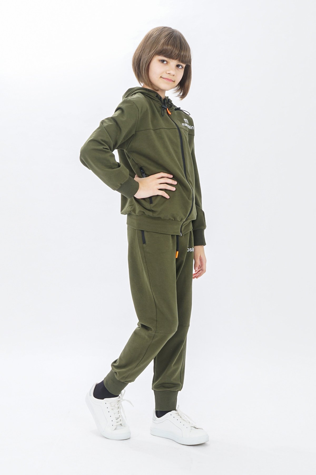 Unisex Zippered Girls Tracksuit Set Long Sleeves - Image 3
