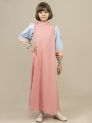 Girls Dress Long Light Casual - Pink | فساتين بنات