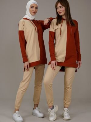 Ladies Tracksuit 2pcs Hooded | Tile