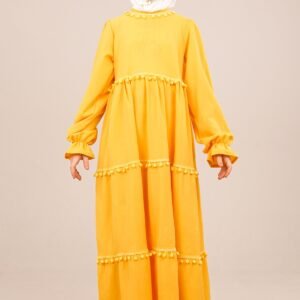 Mustard Girls Dress: Perfect for Spring & Summer | فساتين بنات