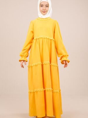 Mustard Girls Dress: Perfect for Spring & Summer | فساتين بنات