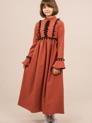 Practical Dried Rose Young Girls Dress for Spring & Summer | فساتين بنات