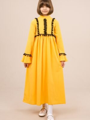 Practical Mustard Young Girls Dress for Spring & Summer | فساتين بنات