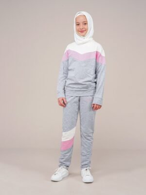 Young Girls Tracksuit 2Pcs Set | Pink | فساتین بنات